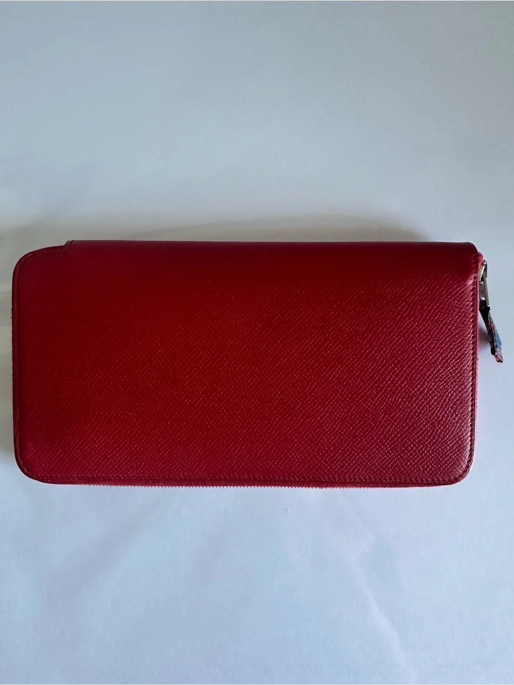 Hermès Azap Silk’In Red Epsom Leather Long Wallet P Stamp 2012